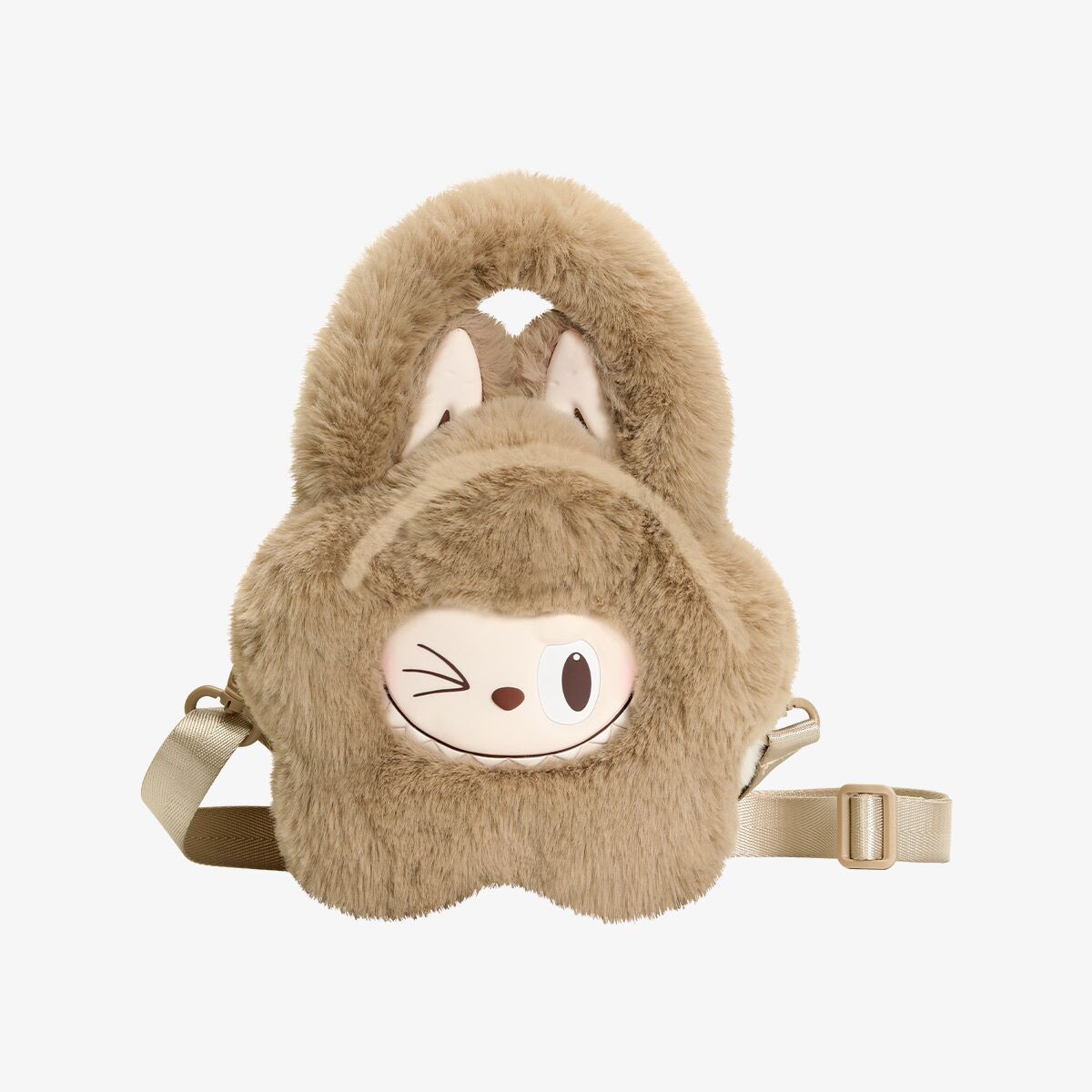 Bolso de Peluche Kawaii Marrón – Mochila con Diseño Conejito Adorable