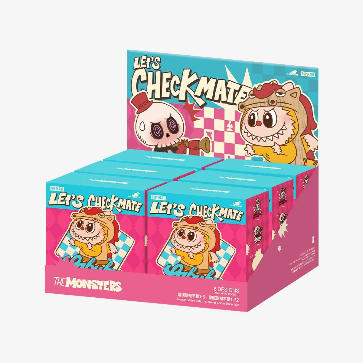 Caja Completa de 6 Imanes Labubu – Serie Let’s Checkmate